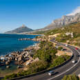 cars driving along the south african coast